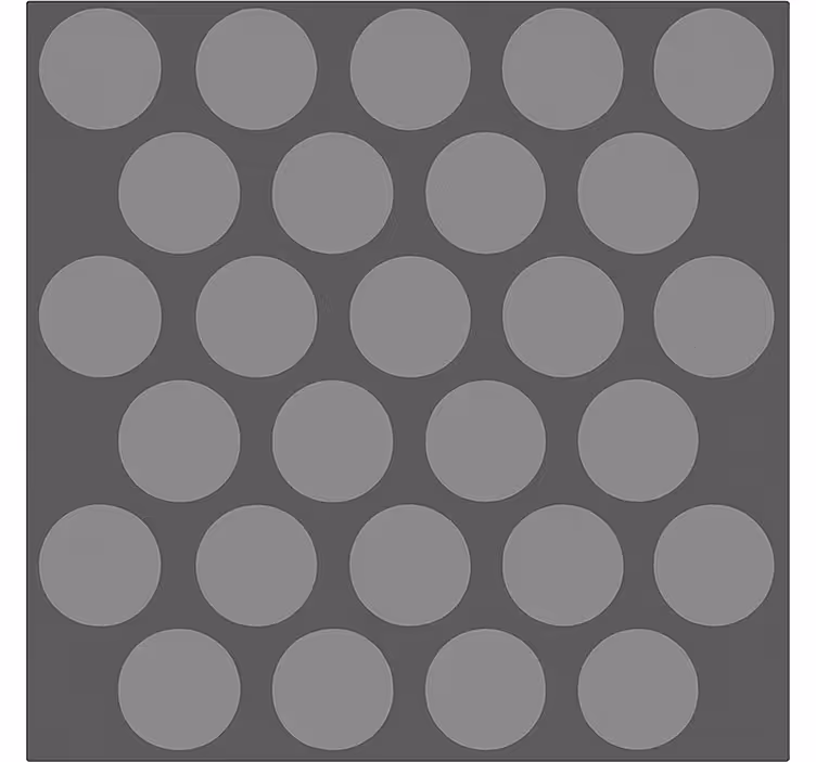 浴室 ブラインド テクスチャ付きの灰色の円 - TENSTICKERS