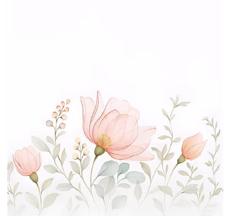 ブラインド マスターベッドルーム 抽象的な半透明の花柄 - TENSTICKERS