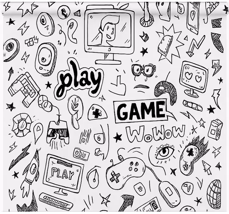 ブラインド オタク 黒と白のゲームデザイン - TENSTICKERS