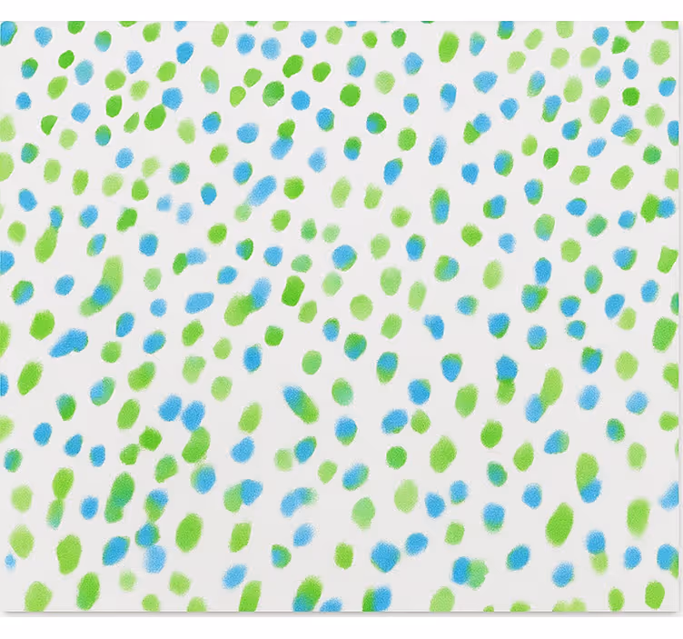ブラインド テンネージャールーム 青と緑の点 - TENSTICKERS