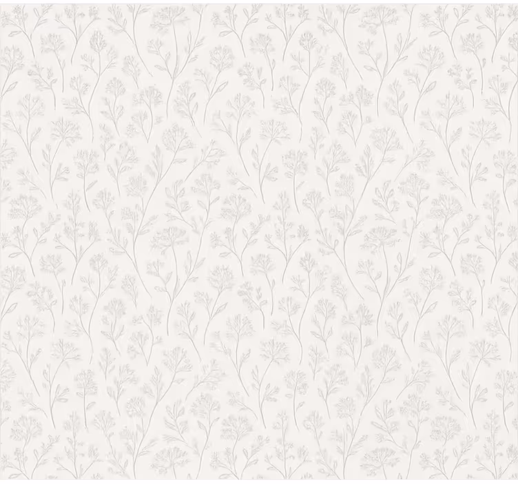 ダイニングルーム ブラインド 薄い灰色の花のアート - TENSTICKERS