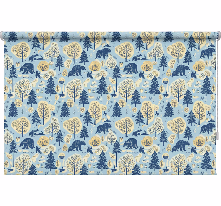 ブラインド 北欧 スカンジナビアの森のクマ - TENSTICKERS