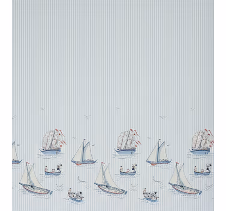 ブラインド 北欧 海の青い帆船 - TENSTICKERS