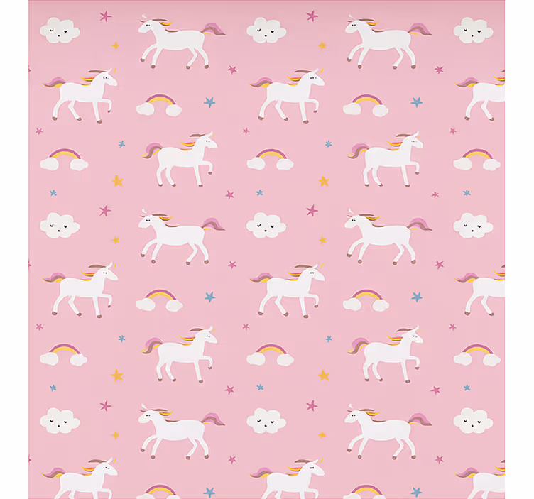 ブラインド 北欧 ピンクの踊るユニコーン - TENSTICKERS