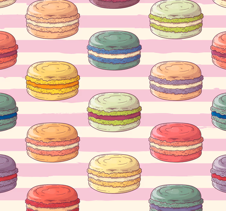 キッチン ロール スクリーン カラフルマカロン柄 - TENSTICKERS