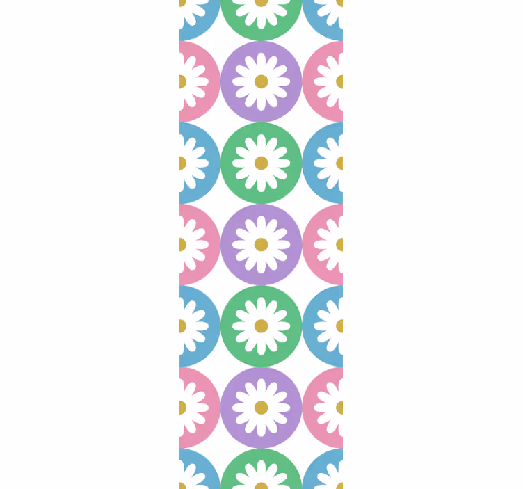 キッチン ロール スクリーン デイジーパターンサークル - TENSTICKERS