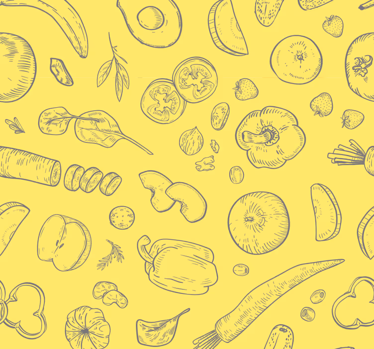 キッチン ロール スクリーン 実りのあるスケッチ - TENSTICKERS