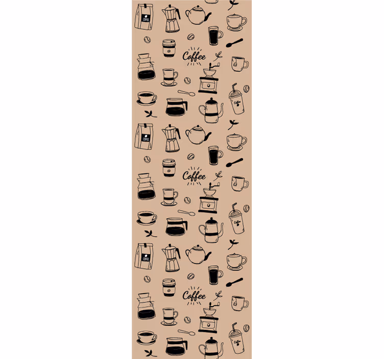 キッチン ロール スクリーン コーヒー柄 - TENSTICKERS