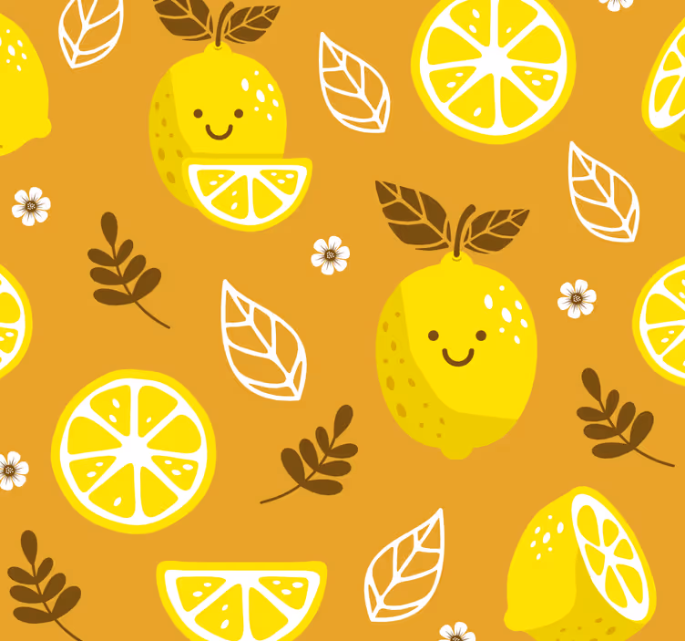 キッチン ロール スクリーン 明るい柑橘模様 - TENSTICKERS