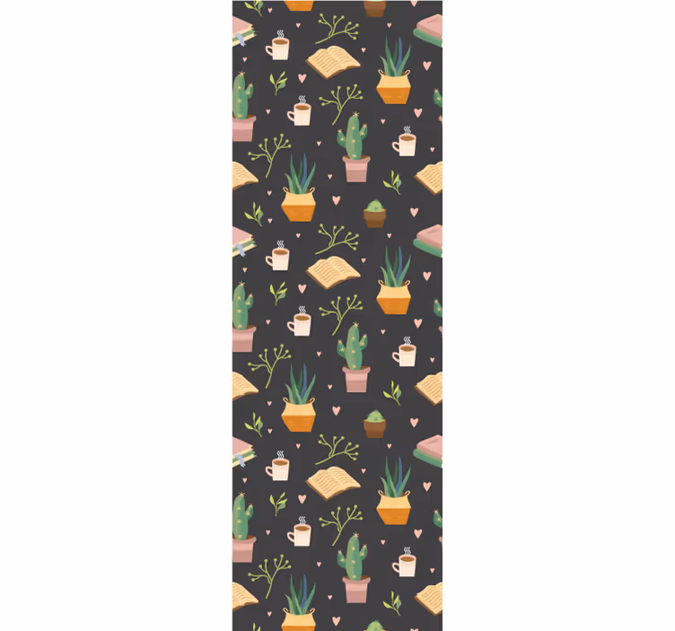 キッチン ロール スクリーン コーヒーと本 - TENSTICKERS
