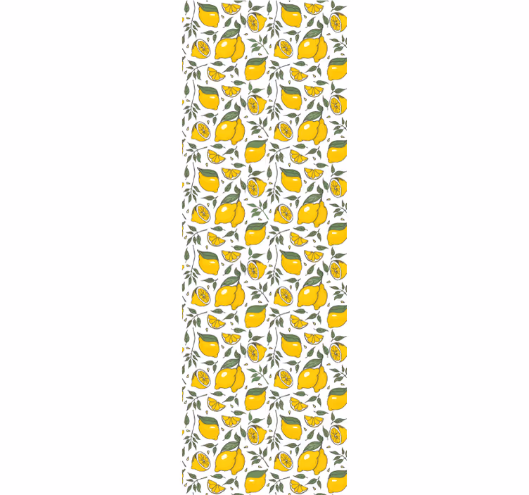 キッチン ロール スクリーン レモンとクリームの花 - TENSTICKERS