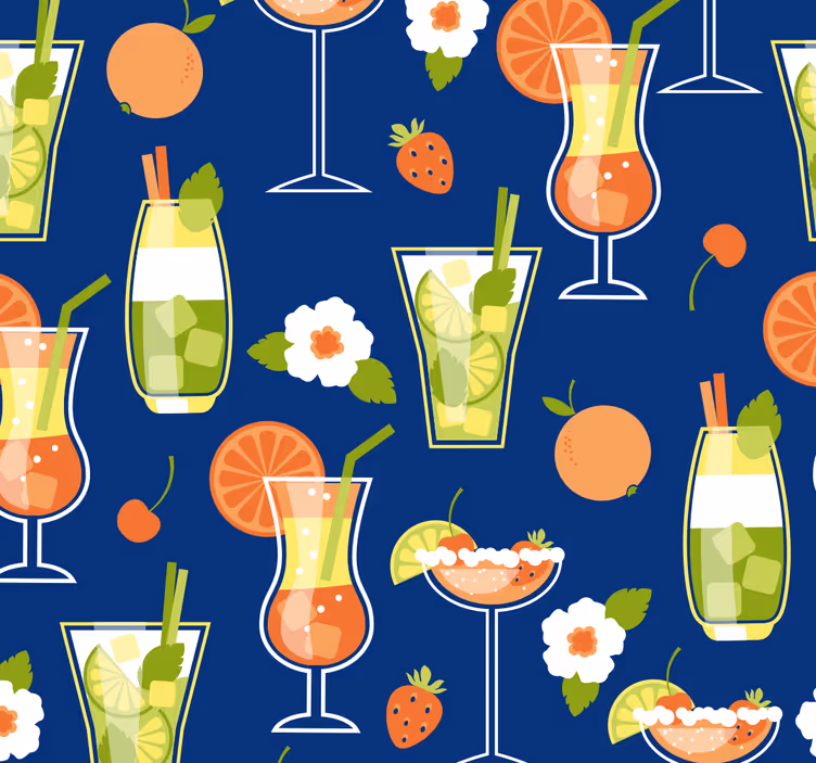 キッチン ロール スクリーン カクテルとヴィンテージ - TENSTICKERS