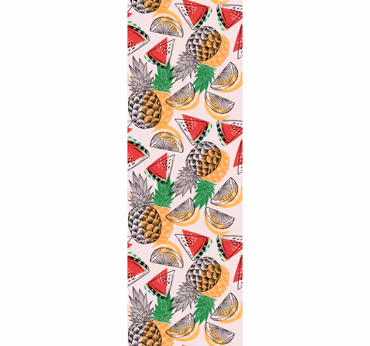 キッチン ロール スクリーン サマープリントパイナップル - TENSTICKERS
