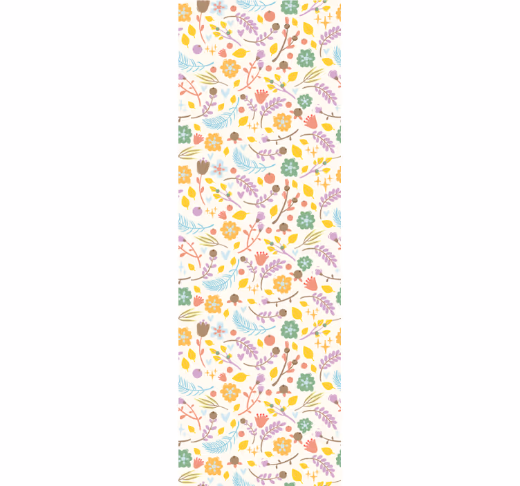 キッチン ロール スクリーン ポーランドの典型的な花柄 - TENSTICKERS