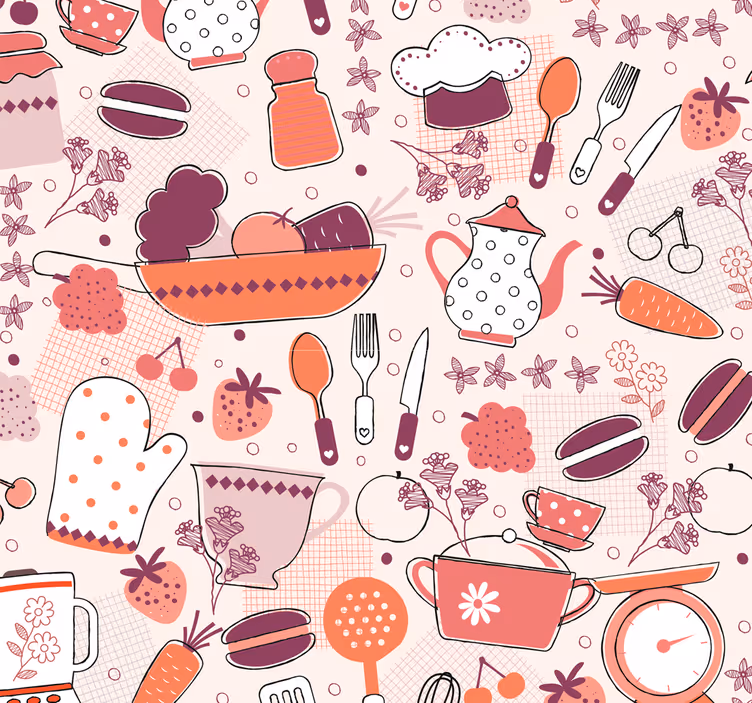 キッチン ロール スクリーン 食べ物 ハート型 - TENSTICKERS