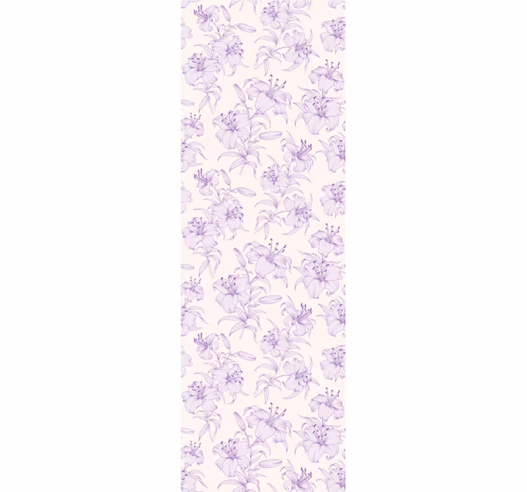 ダイニングルーム ブラインド 開花するユリの花デザイン - TENSTICKERS