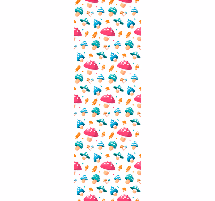 ダイニングルーム ブラインド マルチカラーのキノコ - TENSTICKERS