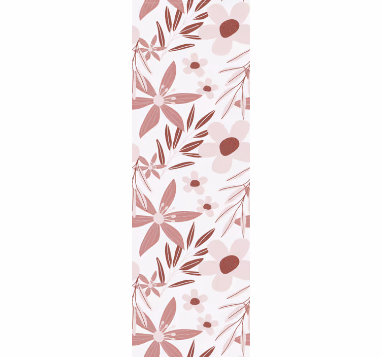ダイニングルーム ブラインド ピンクデイジーの花 - TENSTICKERS