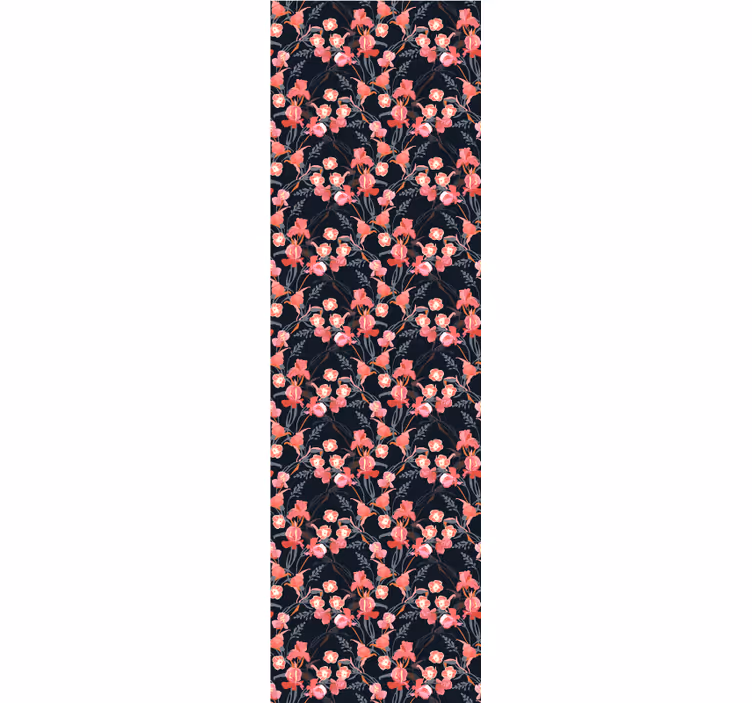 ダイニングルーム ブラインド 枝に咲く繊細なピンクの花 - TENSTICKERS
