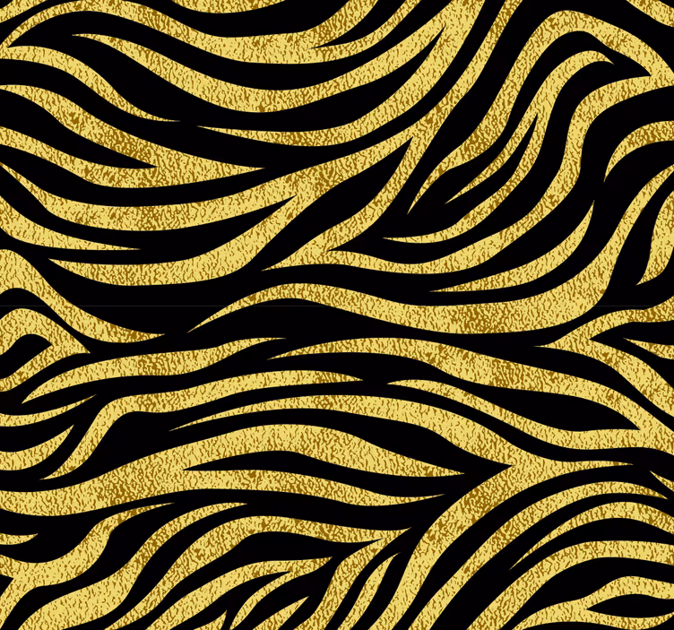 ダイニングルーム ブラインド ゴールデンゼブラパターン - TENSTICKERS