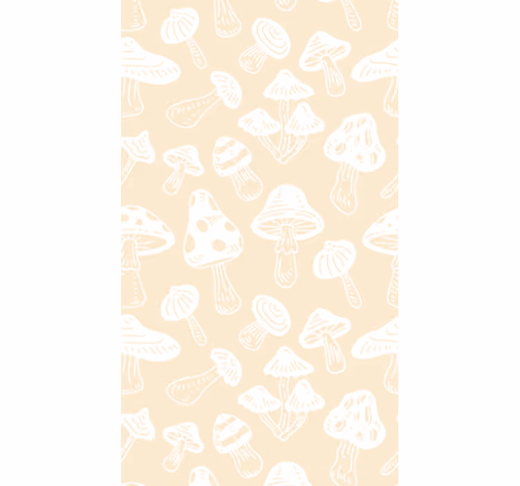 ダイニングルーム ブラインド ベージュマッシュルームデザイン - TENSTICKERS