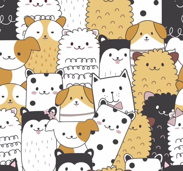ブラインド 子供部屋 可愛い犬の柄 - TENSTICKERS