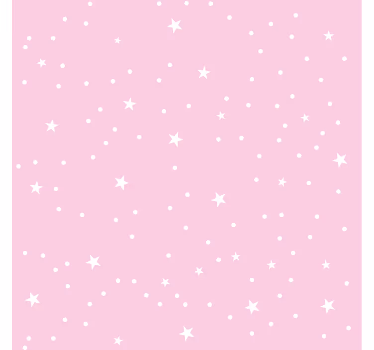 ブラインド 子供部屋 ピンク背景に白い星 - TENSTICKERS