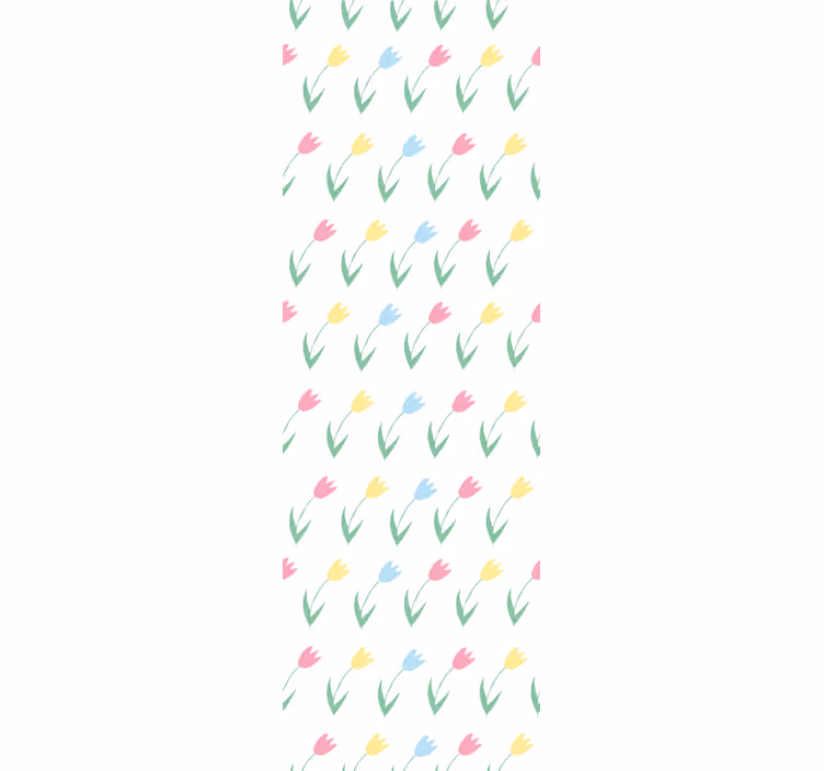 ブラインド 子供部屋 カラフルなチューリップの花柄 - TENSTICKERS