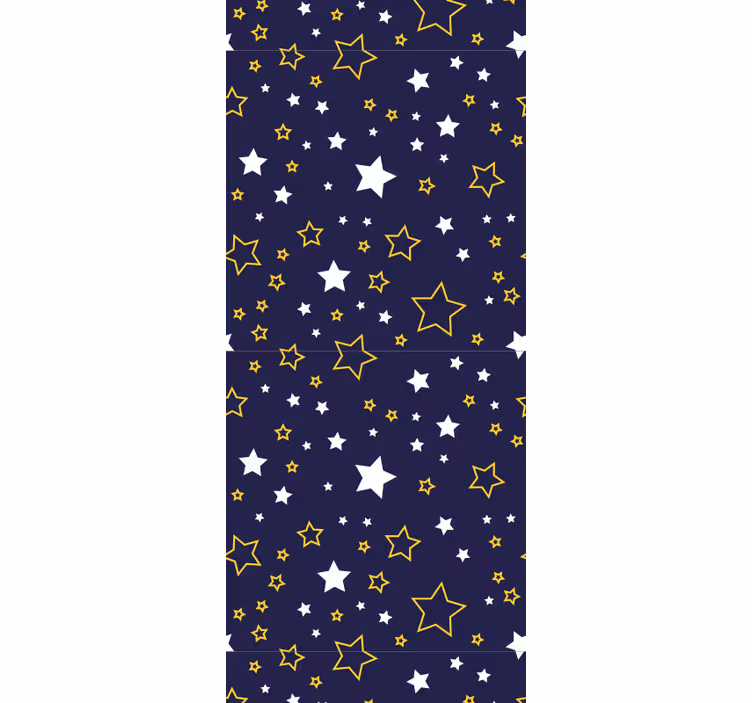 ブラインド 子供部屋 夜空に白と黄色の星 - TENSTICKERS