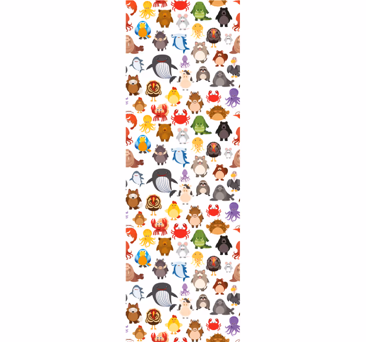 ブラインド 子供部屋 色とりどりの野生動物 - TENSTICKERS