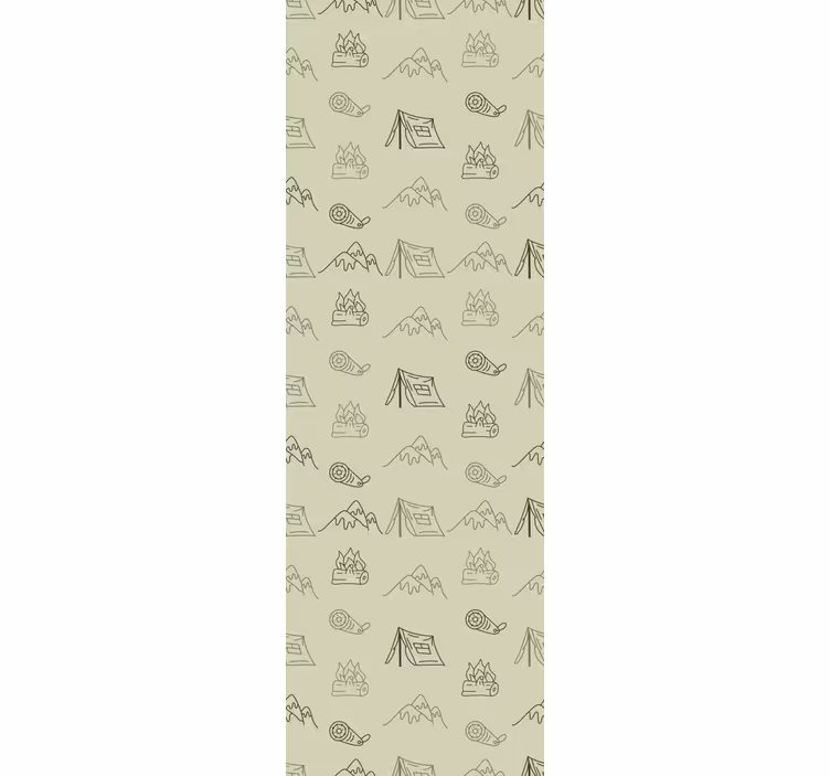 ブラインド 子供部屋 手描きのキャンプ用品 - TENSTICKERS