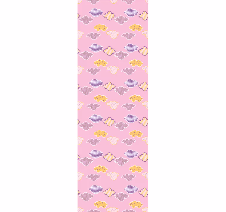ブラインド 子供部屋 ピンクの雲デザイン - TENSTICKERS