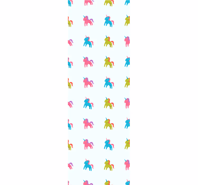 ブラインド 子供部屋 青い背景のユニコーン - TENSTICKERS