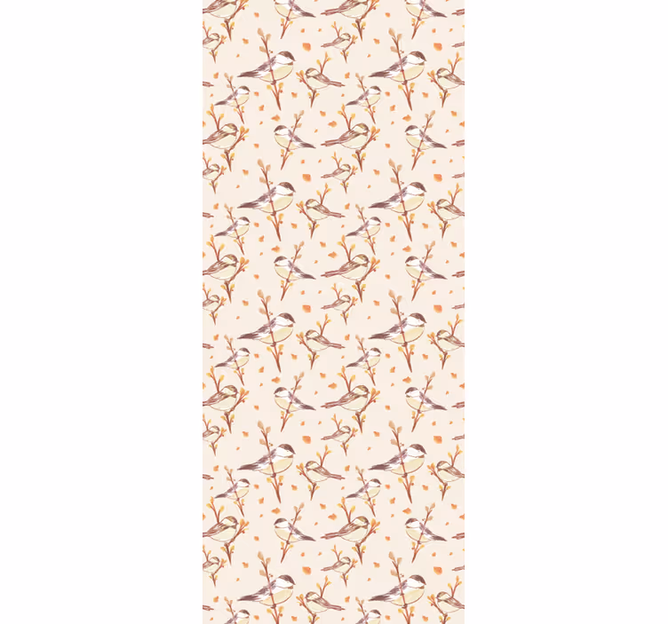 ブラインド 子供部屋 ブランチの上のアクアレラの鳥 - TENSTICKERS
