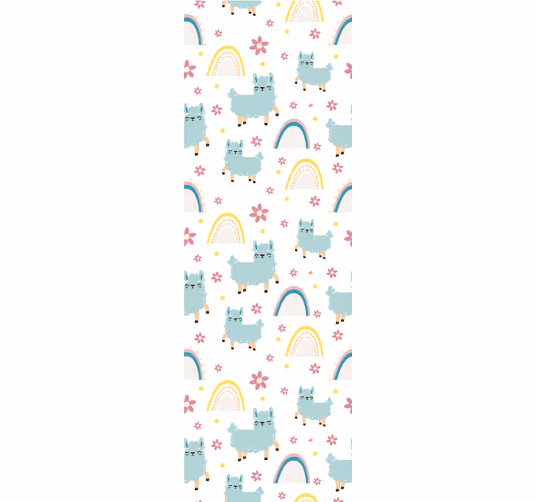 ブラインド 子供部屋 面白い羊とユニコーンの柄 - TENSTICKERS