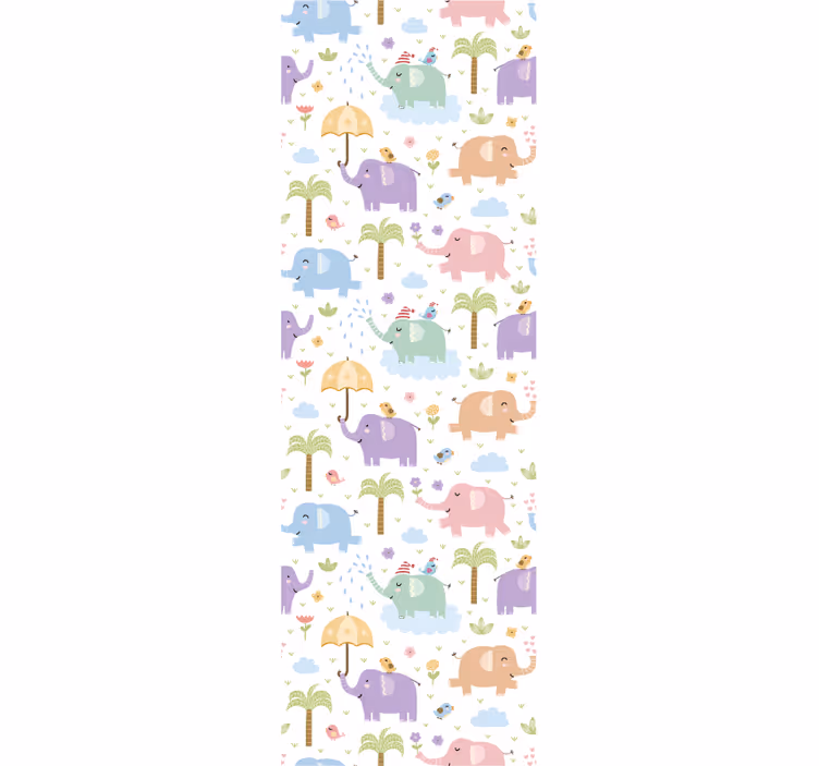 ブラインド 子供部屋 象のかわいい柄 - TENSTICKERS