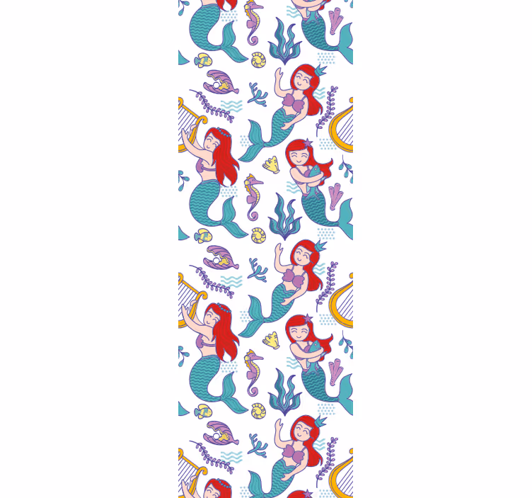 ブラインド 子供部屋 人魚アリエルの微笑み - TENSTICKERS
