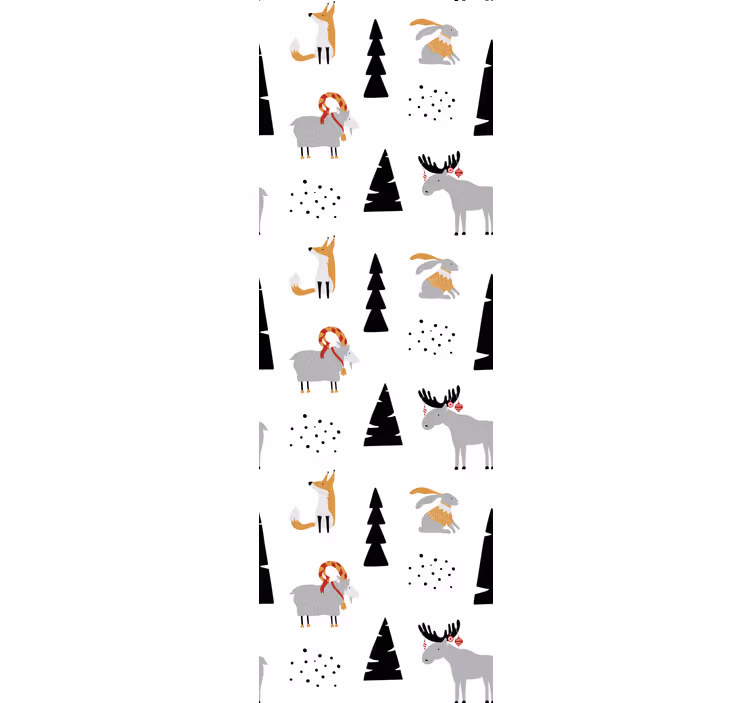 ブラインド 子供部屋 冬の動物柄 - TENSTICKERS