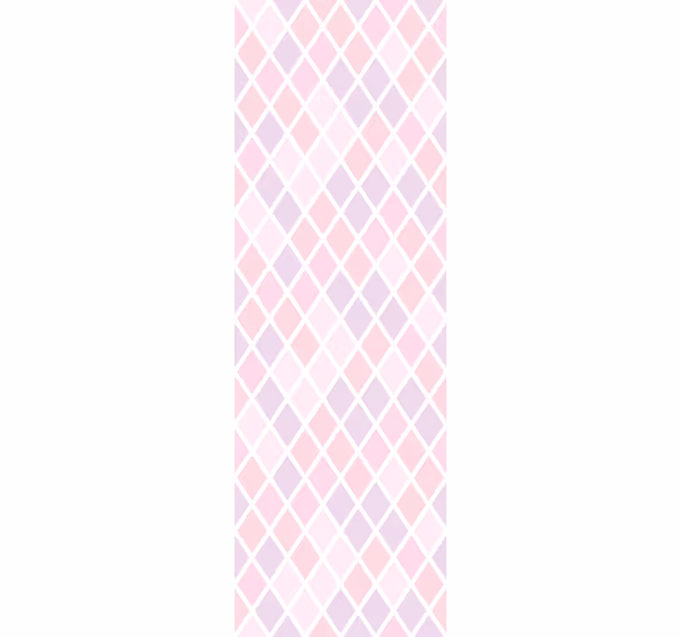 ブラインド 子供部屋 ピンクとホワイトのひし形デザイン - TENSTICKERS