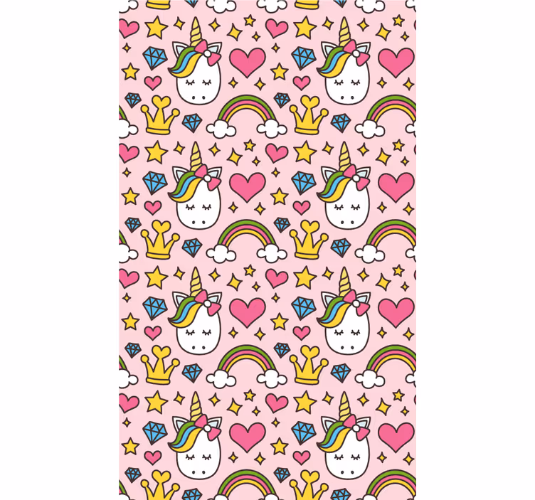 ブラインド 子供部屋 可愛い虹とユニコーンとダイヤモンド - TENSTICKERS