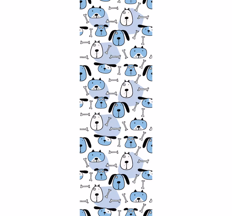 ブラインド 子供部屋 青い犬の柄 - TENSTICKERS