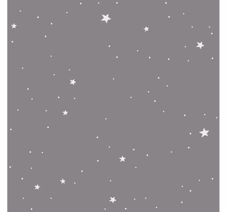 ブラインド 子供部屋 グレーの背景に白い星 - TENSTICKERS