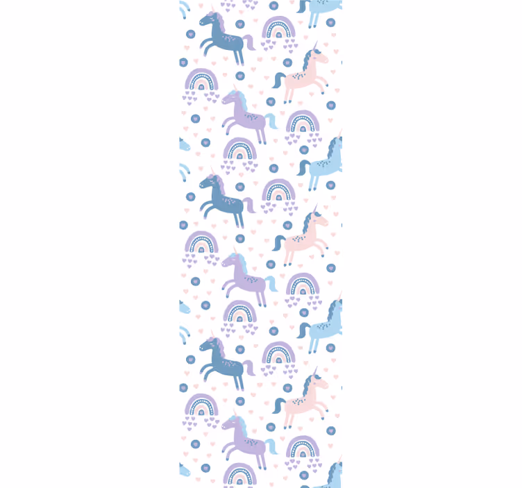 ブラインド 子供部屋 かわいいパステルカラーのユニコーン柄 - TENSTICKERS