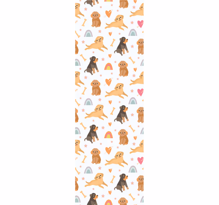 ブラインド 子供部屋 可愛い犬と虹の模様 - TENSTICKERS