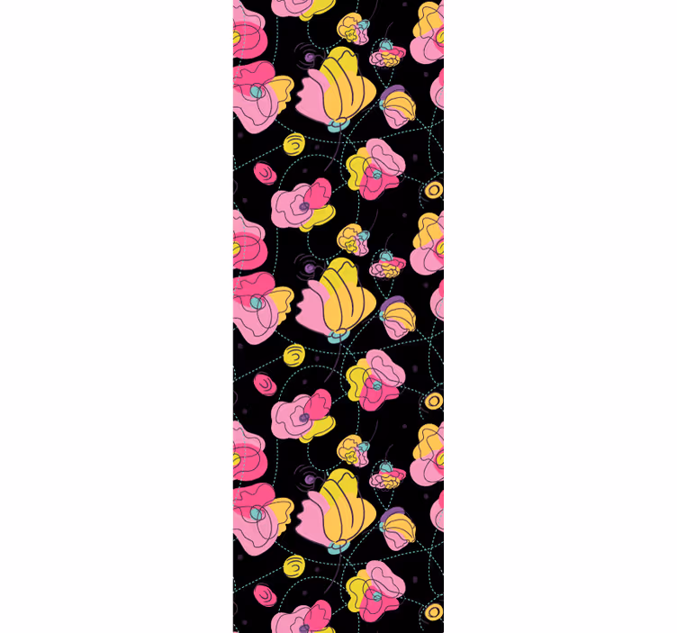 ブラインド テンネージャールーム ネオンカラー花柄 - TENSTICKERS