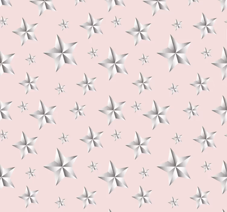 ブラインド テンネージャールーム 白い星 ピンクの背景 - TENSTICKERS