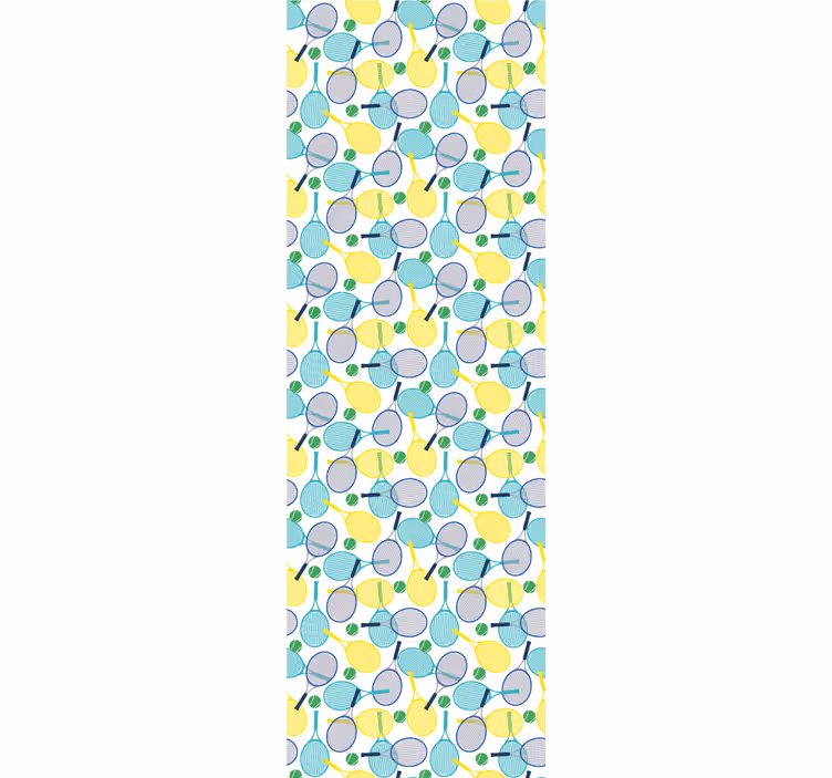 ブラインドテンネージャールームカラフルラケットパターン - TENSTICKERS