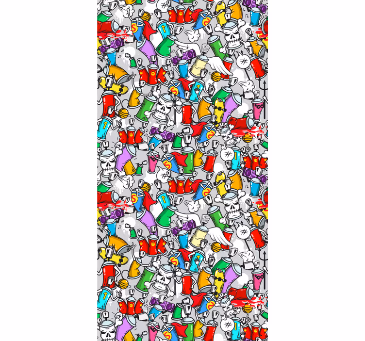 ブラインド テンネージャールーム カラフルなアクティブグラフィティ缶 - TENSTICKERS