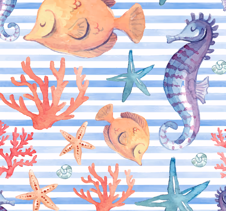 ブラインド テンネージャールーム 海の生き物タイル - TENSTICKERS
