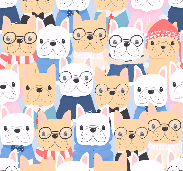ブラインド テンネージャールーム 可愛い子犬 - TENSTICKERS